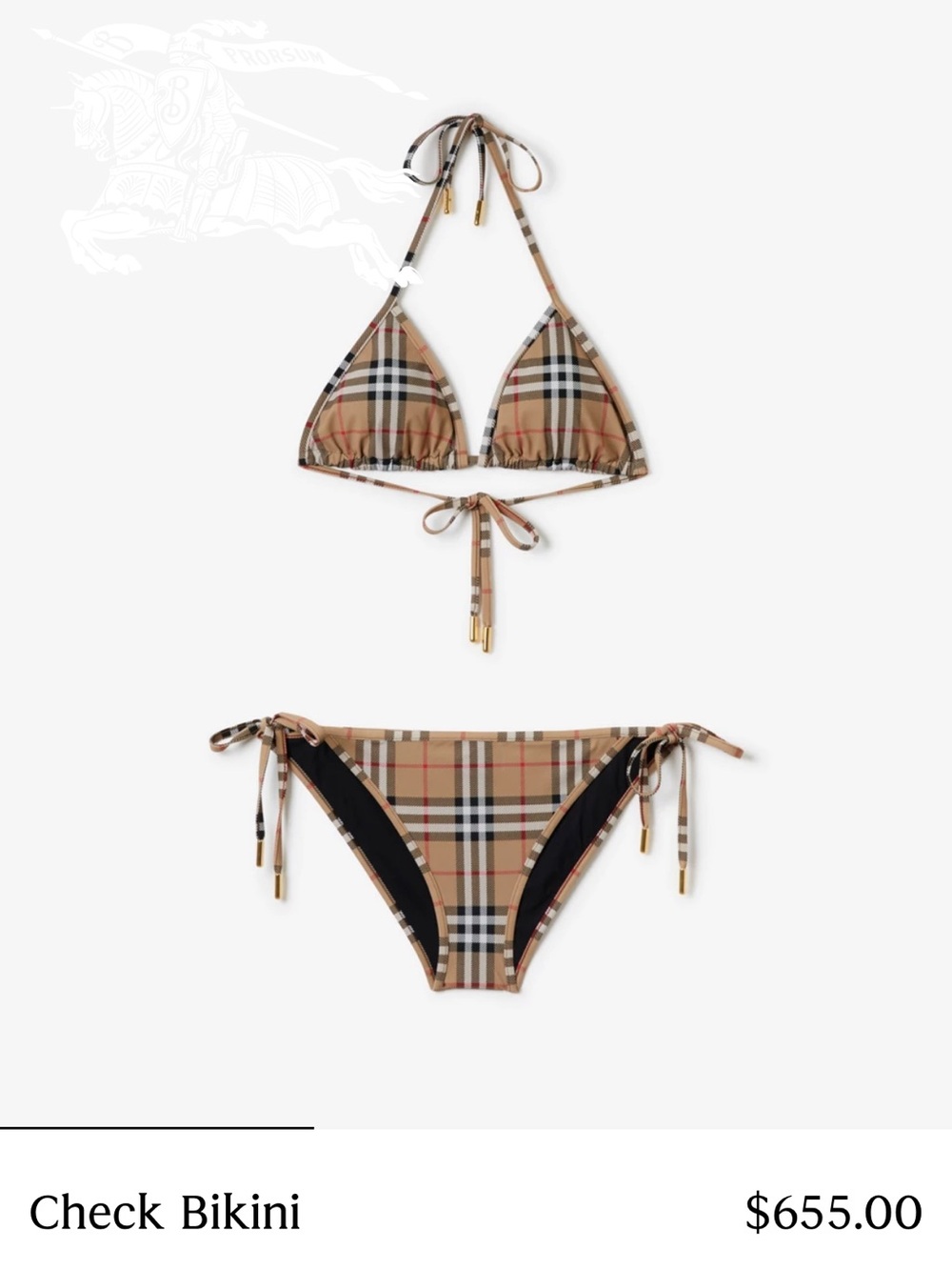 Like NEW! Burberry Check Bikini